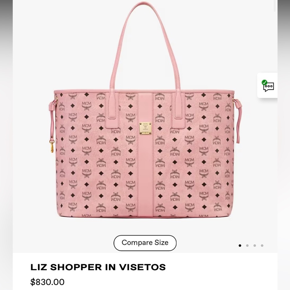 MCM LIZ LIZ SHOPPER IN VISETOS $830.00 Medium
